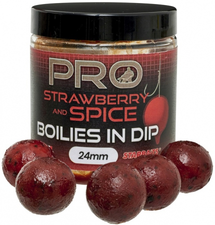  Boilies In Dip Pro Strawberry Spice 150g Boilies In Dip Pro Strawberry Spice 150g 20mm